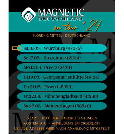 Magnetic Tour Nord- & Mittel- Deutschland