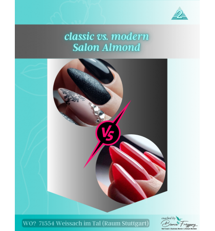 classic vs. modern Salon Almond