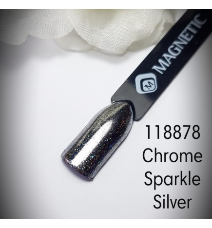 Magnetic Chrome Sparkle Silver