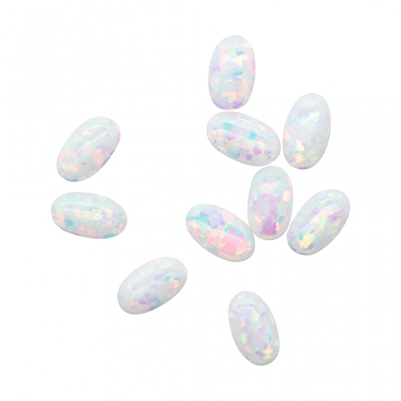 Magnetic Cabuchon WHITE OPAL